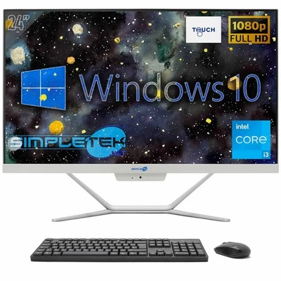 AIO All In One Touch Screen I3 24" Full HD Windows 10 4GB 240GB PC Touchscreen - Image 1 of 4
