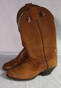 Ryon's Cowboystiefel Herren Größe 10,5 EE Hellbraun Leder Buckaroo Zuglöcher Hergestellt in den USA - Bild 1 von 13