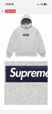 Supreme Box Logo Hooded Sweatshirt Hoodie Size XL Heather Grey FW25 PRESALE - Image 1 of 2
