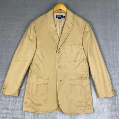 Abrigo Deportivo De Colección Ralph Lauren Para Hombre Grande Algodón Caqui Campo Preppy Heritage Ivy Foto 1 de 4