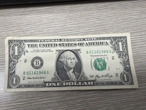 Birthday/Anniversary Note: January 16, 1966 - $1 A 01161966 - Picture 1 of 2