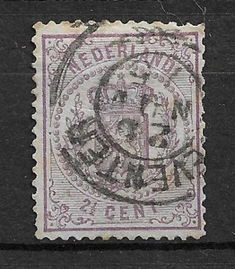Netherlands 1869-1871 Arms,  NVPH no. 18, 2.5 cents violet, postmark Deventer - Picture 1 of 2