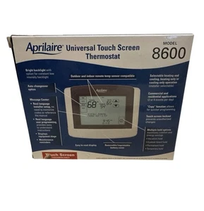 Aprilaire 8600 Programmable Thermostat, Touchscreen thermostat New In Box - Picture 1 of 2