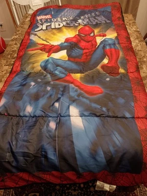 Marvel Spider-Man Spider Sense Childs Camping Sleeping Bag 28 In x 56 In - Image 1 of 4
