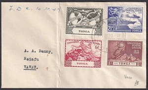 Tonga 1949 UPU VANAU FDC First Day cover - Picture 1 of 2