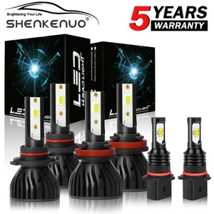 9005+H11+PSX26W LED Headlight High-Low Beam Fog Light Bulbs Combo 6000K White - Picture 1 of 16