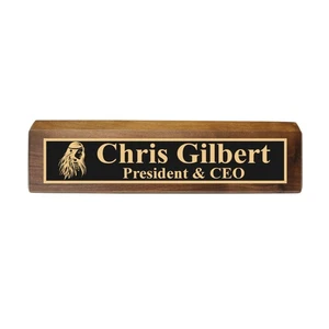 Desk Wedge Name Plate - PERSONALIZED - Native American Indian - 11 Inches - Picture 1 of 10