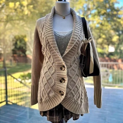 Cárdigan para mujer Merona tostado y crema Foto 1 de 4