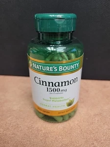Nature's Bounty Cinnamon 1500mg, 100 Capsules Exp- 01/2027 - Picture 1 of 6