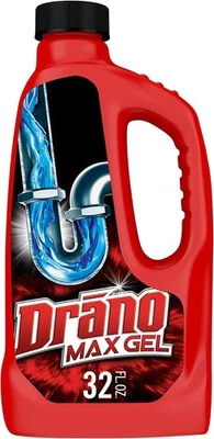 Removedor de tamanco em gel Drano Max 32 oz limpador de dreno desobstrui bloqueio de cabelo e sabão - Imagem 1 de 4