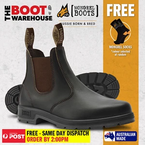 Mongrel K9 K91030 Brown Lifestyle Casual Work Boots, Non Safety, Australian made - Picture 1 of 9