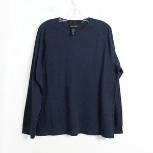 Pierre Cardin cotton men's long sleeve knit top dark navy blue L Large sweater - Picture 1 of 5