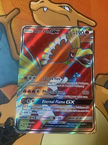 Pokemon Ho-Oh GX 131/147 Full Art Sun & Moon Burning Shadows MP/HP - Picture 1 of 10