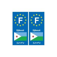 F Europe Djibouti 2 autocollant plaque