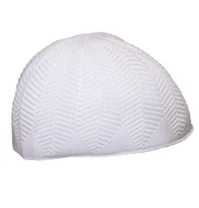 Sombrero de oración turco islámico para hombre tejido algodón Kufi Takke calavera ND1 - blanco - Imagen 1 de 1