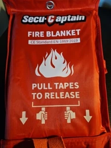 Secu-Captian Emergency Fire Blanket - 4 Pack, 40x40 Fire Suppression Blanket - Picture 1 of 6