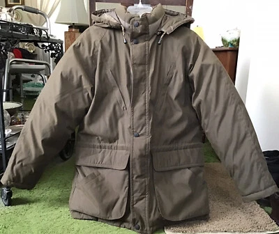 Cabelas Outfitter Series Goose Down Jacket Parka Removable Hood Mens Medium RARE - Image 1 of 4