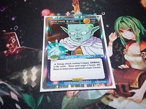 Carta LAMINA Dragon Ball Z Panini Heroes and Villains C28 Blu Mano Blast Quasi Nuova/M - Foto 1 di 1