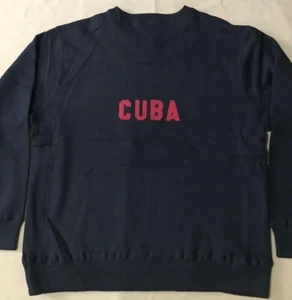 BLUE MARLIN Men’s Vintage CUBA STARS 27 Heavyweight Sweatshirt, Navy, Size M - Picture 1 of 5