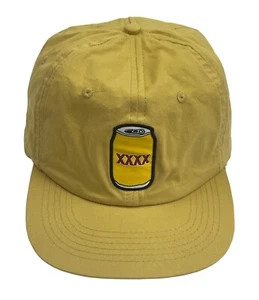 XXXX BEER Cap Patch Logo 6 Panel Snap Back Baseball Style Mustard OSFA - Picture 1 of 9