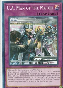 YUGIOH CARD 1 X U.A. MAN OF THE MATCH PHRA-EN076 1ST EDITION - Picture 1 of 1