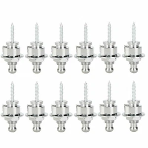 12 Pcs Guitar Strap Locks Buttons Round Head For Guitar Bass Schaller US - Picture 1 of 8