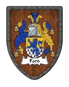 Escudo de armas Ford personalizado escudo familiar, protector de pared colgante SH503P-DG-HG - Imagen 1 de 3