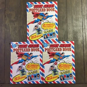 1981 DC Comics Super Heroes Postcard Book Lot Superman Batman Flash Wonder Woman - Picture 1 of 12