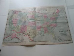 1901/02 ANTICA MAPPA, GLI STATI UNITI D'AMERICA, STUART'S MAINE ATLAS - Foto 1 di 5