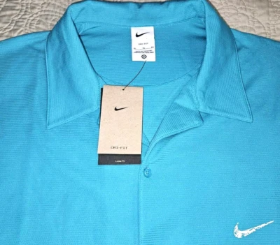 NUEVA CAMISETA NIKE, HOMBRE TALLA XL, BALONCESTO🏀DRI-FIT MANGA CORTA ABOTONADA-PRECIO DE VENTA SUGERIDO POR EL FABRICANTE $80 Foto 1 de 4