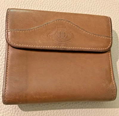 Vintage Ghurka by Marley Hodgson Leather Classic Bifold Wallet/Card Holder Tan - Image 1 of 4