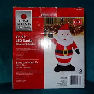 3.5 Ft. Led Inflatable Airblown Santa NIB Indoor or Outdoor use! - Picture 1 of 7