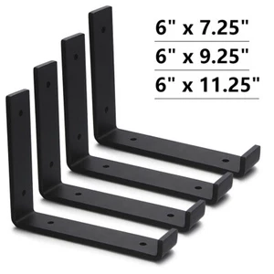 4 Heavy Duty Steel Countertop Support Brackets Mantel Shelf Brackets L Corbel - Picture 1 of 26