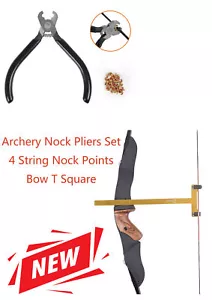 Saitenklopfer Schnallenzange Set BowString Bogenschießen Nock Compound Recurvebogen Werkzeug - Bild 1 von 6