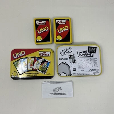 The SIMPSONS 2002 UNO Special Edition CARD GAME in Collectors Tin COMPLETE SET - Image 1 of 4