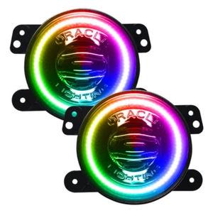 Oracle Jeep Wrangler JK/JL/JT High Performance W LED Fog Lights - ColorSHIFT - Picture 1 of 10