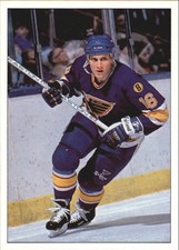 1990-91 Panini Stickers Blues Hockey Card #333 Brett Hull