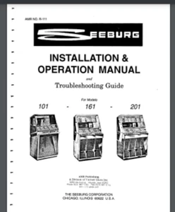 Seeburg Jukebox 101 , 161 , 201 Installation And Operation Manual 88 pages bound - Picture 1 of 1