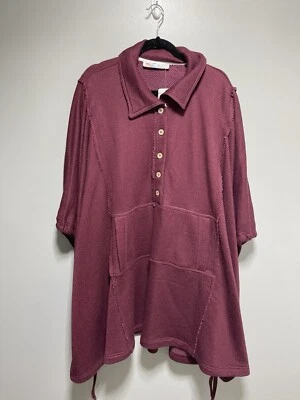 Capa kimono de playa Free People para mujer Poncho Top Vino Talla grande Boho XS/S NUEVO CON ETIQUETAS Foto 1 de 4