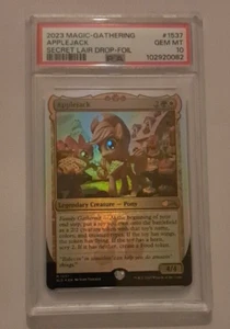 PSA 10 Applejack FOIL Secret Lair My Little Pony Magic the Gathering MTG - Picture 1 of 2
