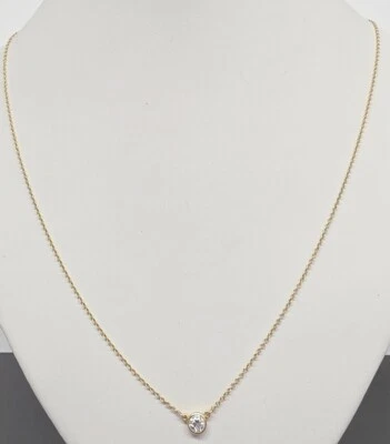 Tiffany & Co. Elsa Peretti Diamonds by the Yard 18K Yellow Gold Necklace 16" - Image 1 of 4