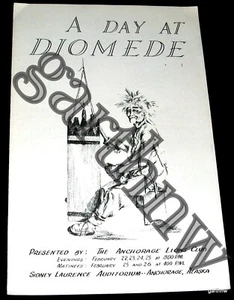 ESKIMOTÄNZER SAMMY MOGG VINTAGE 1960er PROGRAMMTAG BEI DIOMEDE ANKERPLATZ ALASKA - Bild 1 von 2