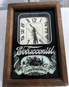 Vintage Wooden + Glass Celestial Time Company Tobacconist Clock 12” - Picture 1 of 11