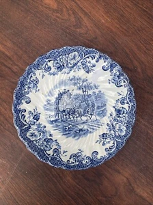 Vintage 6 1/4” Johnson Bros Coaching Scenes Dessert Plate Made In England - Picture 1 of 4