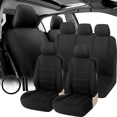 For Toyota Auto Car Seat Covers Front Rear Protector & Steering Wheel Belt Cover - Image 1 of 4