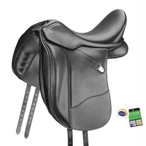 Bates Wide Dressage+ Adjustable Performance Support Saddle CAIR Black 16.5"-18" - Picture 1 of 4
