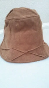 Bucket Hat Brown/Beige Made in Korea 100% Polyester Unbranded EUC - Picture 1 of 7