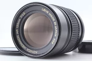 【 Exc+5 !!】 Konica Hexanon AR mount 135mm f/3.5 MF Lens Built-in Hood From JAPAN - Picture 1 of 10