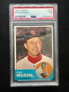 1963 Stan Musial Topps #250 Psa 7 Nm - Picture 1 of 2