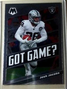 2020 Mosiac Josh Jacobs GOT GAME? SILVER PRISM LV Raiders 🏈🔥 - Picture 1 of 2